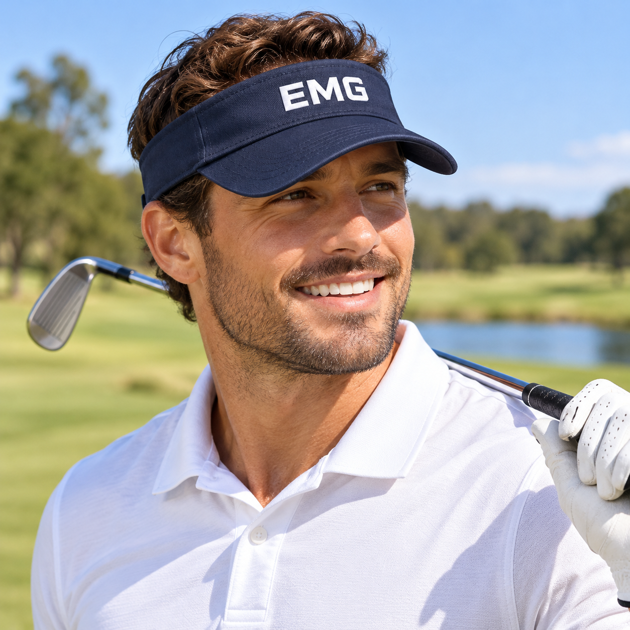 Classic Cotton Baseball Visor - Team & Event Branding Essential view 3
