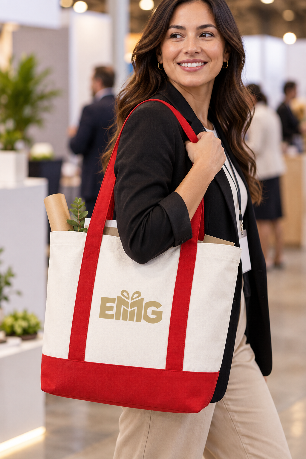 Seasonal Full-Color Canvas Tote - Seasonal Branded Gift view 3