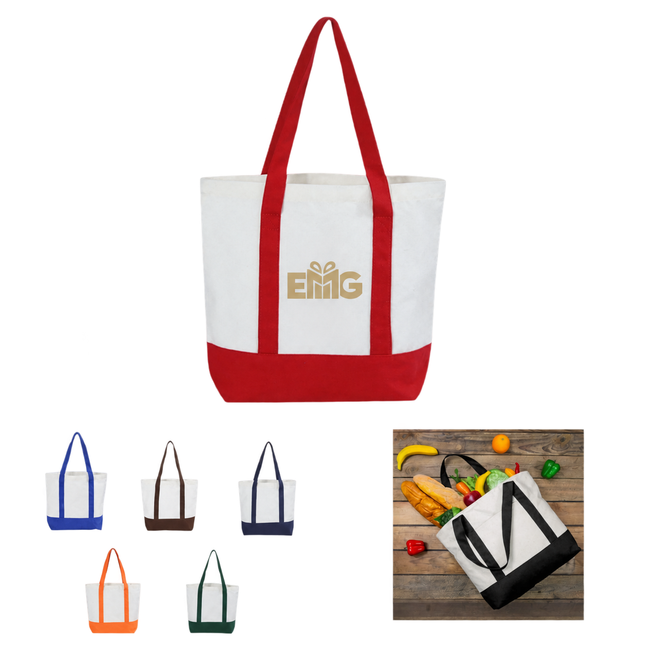 Seasonal Full-Color Canvas Tote - Seasonal Branded Gift view 2