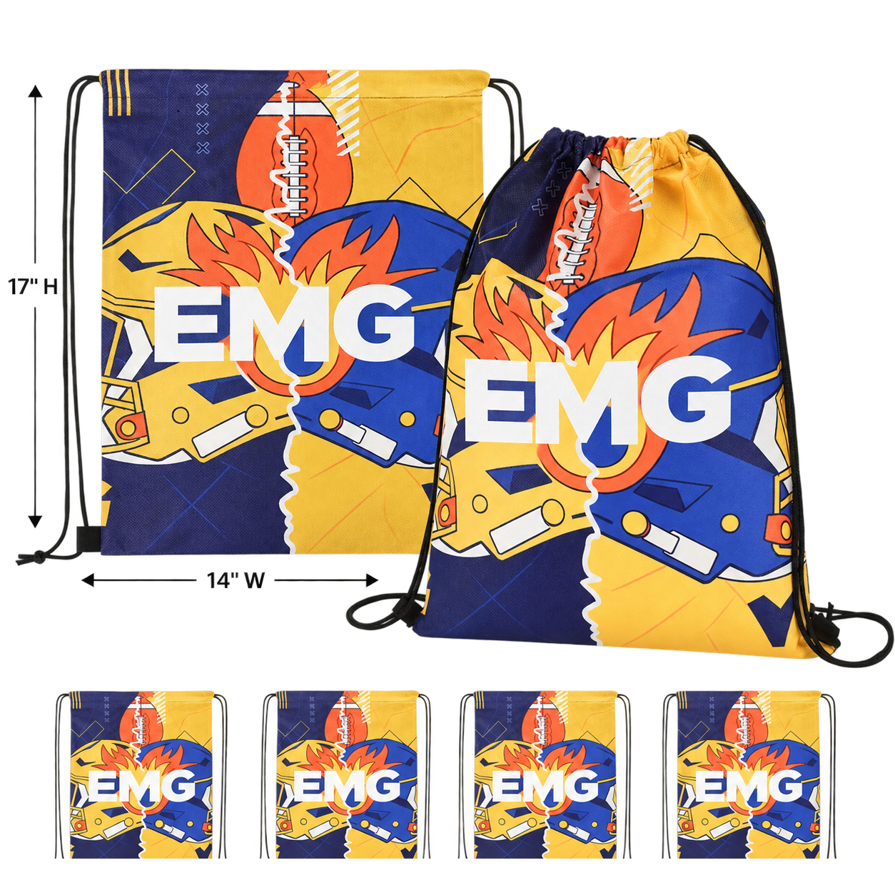 Sublimated RPET Non-Woven Drawstring Backpack - Sustainable Campaign Essential view 2