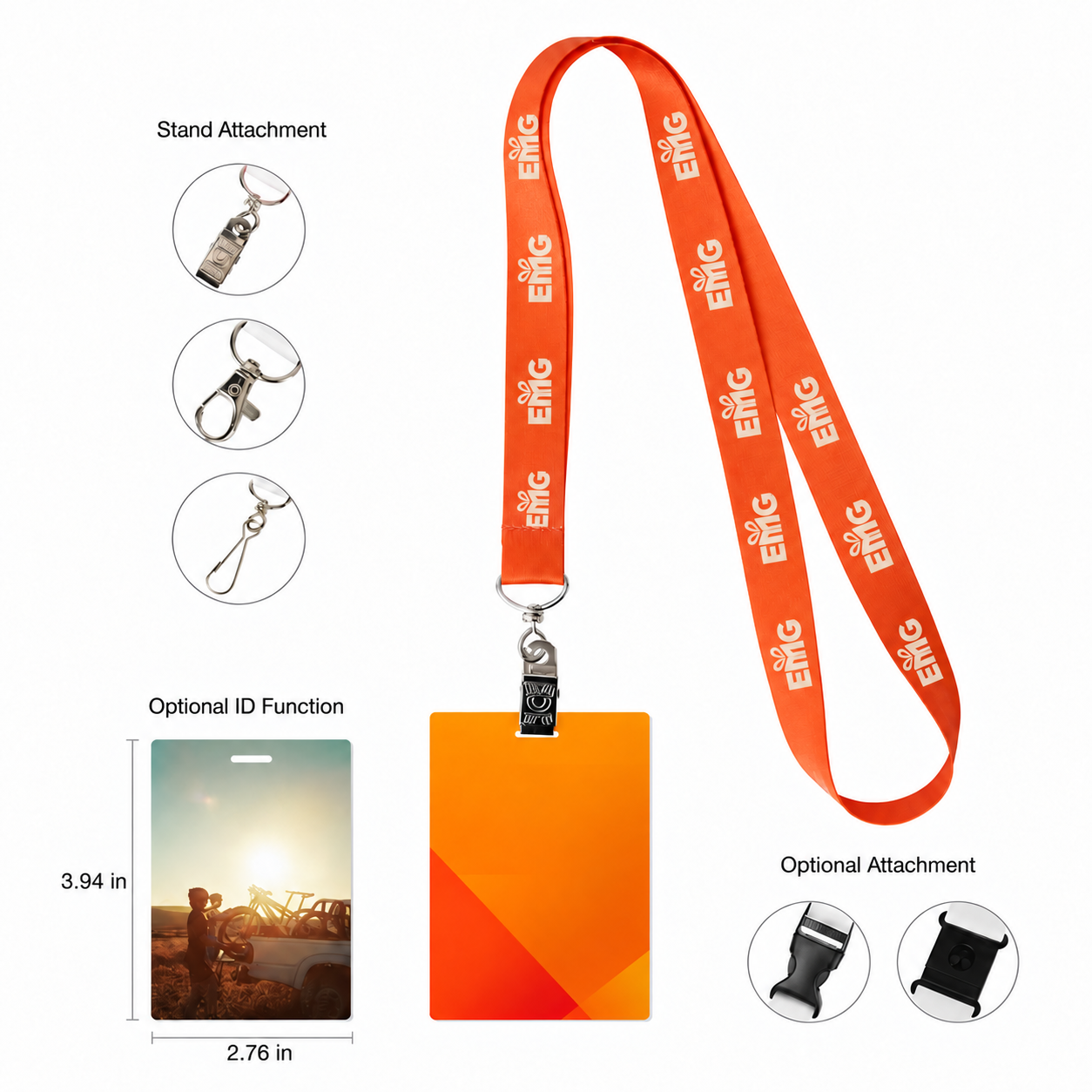 Lanyard with PVC Badge Holder - High-Impact Branded Giveaway view 2