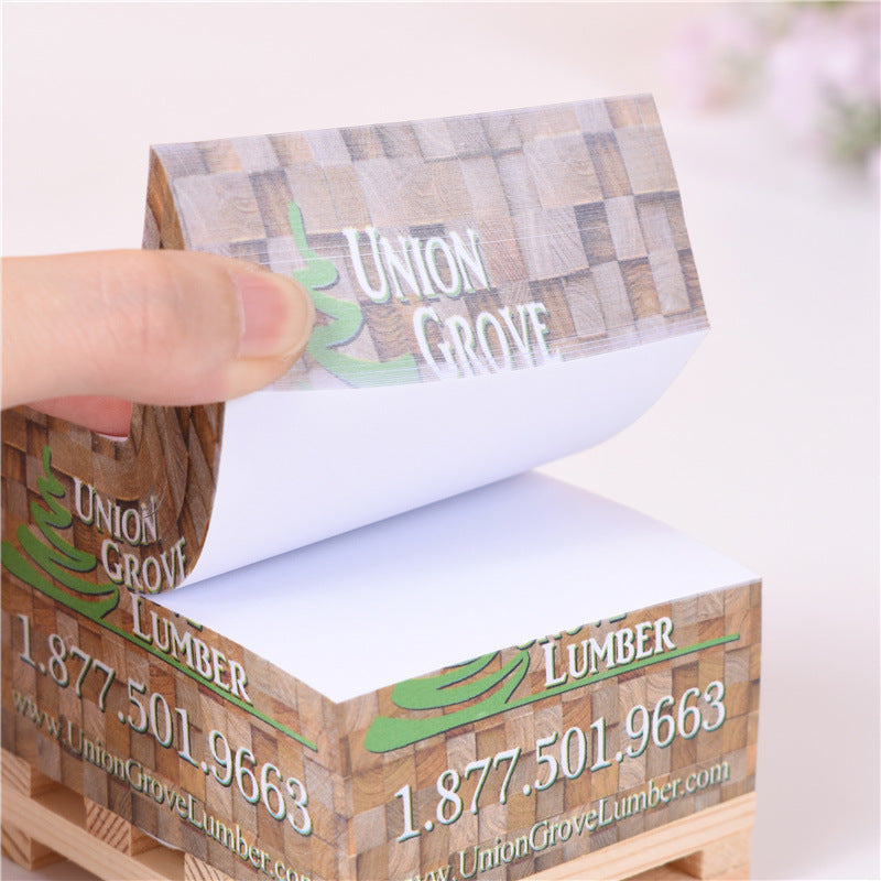 3"x3" Sticky Note Cube with Pallet - OCEAN - Branded Office & Event Essential view 4