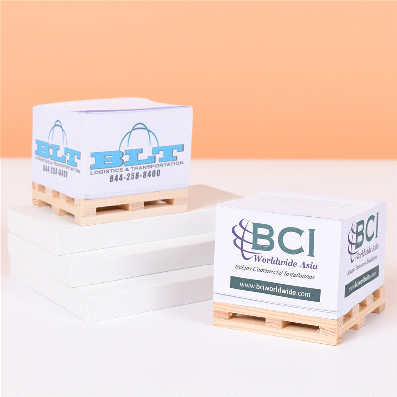 3"x3" Sticky Note Cube with Pallet - OCEAN - Branded Office & Event Essential view 7