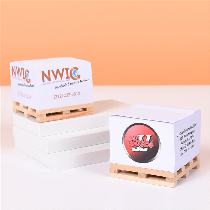 3"x3" Sticky Note Cube with Pallet - OCEAN - Branded Office & Event Essential view 8