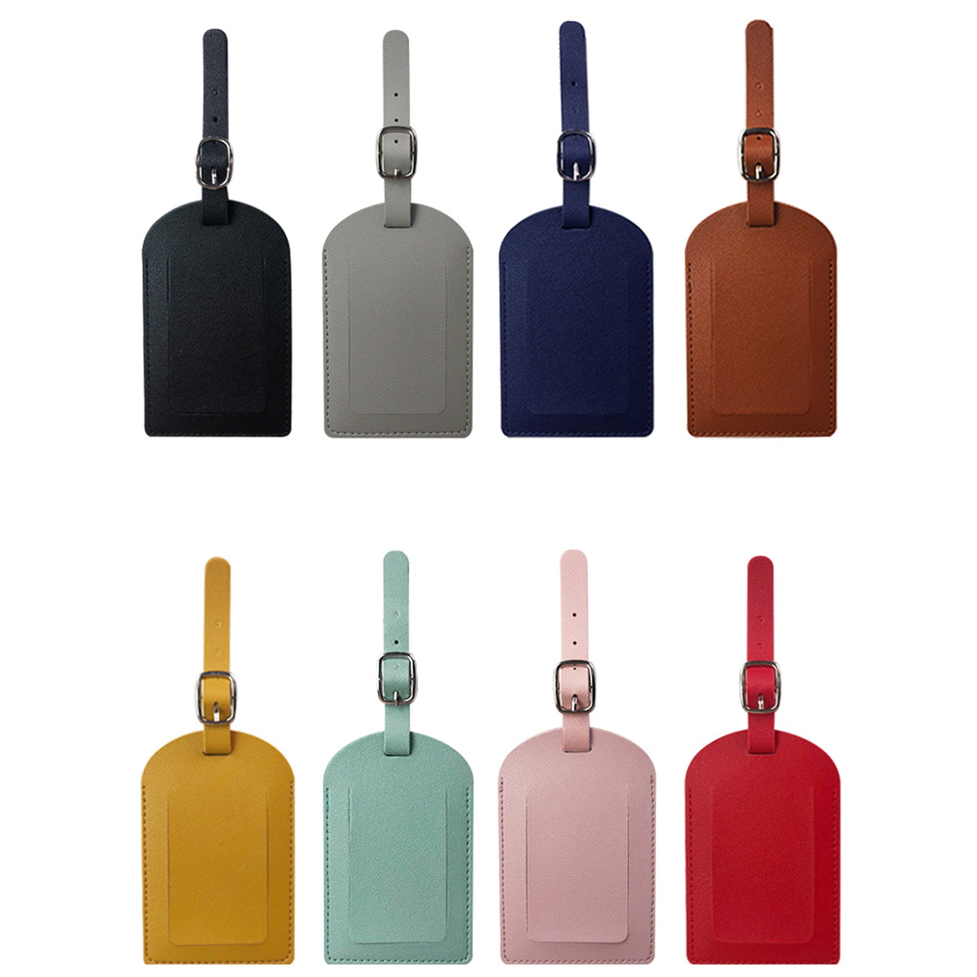 Debossed PU Leather Luggage Bag Tags view 2