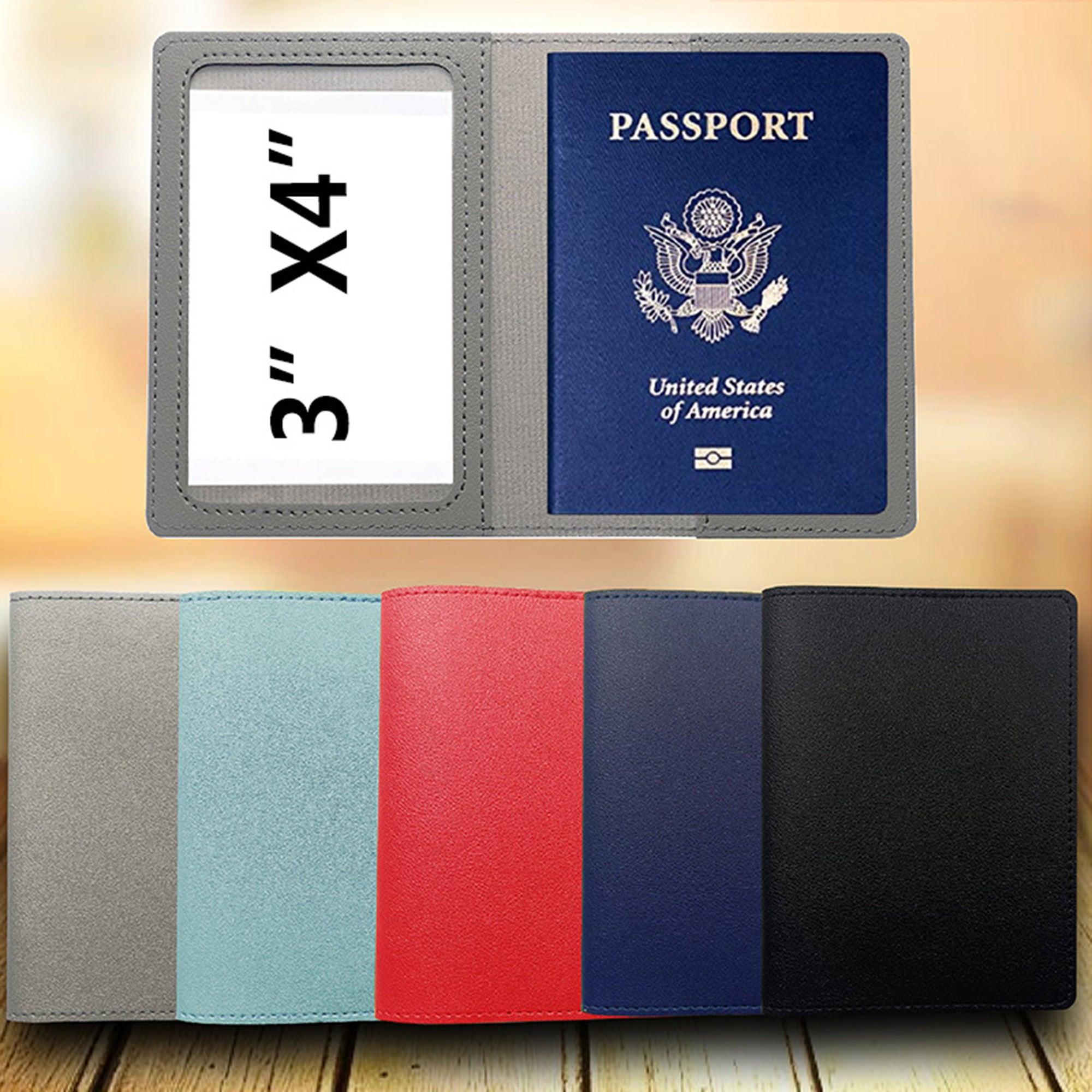 Debossed PU Leather Passport Holder Cover view 10