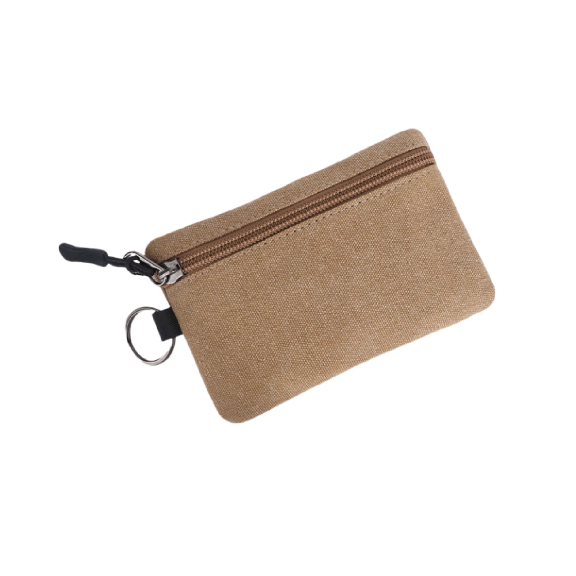 Small Zippered Coin Pouch with Key Ring view 8