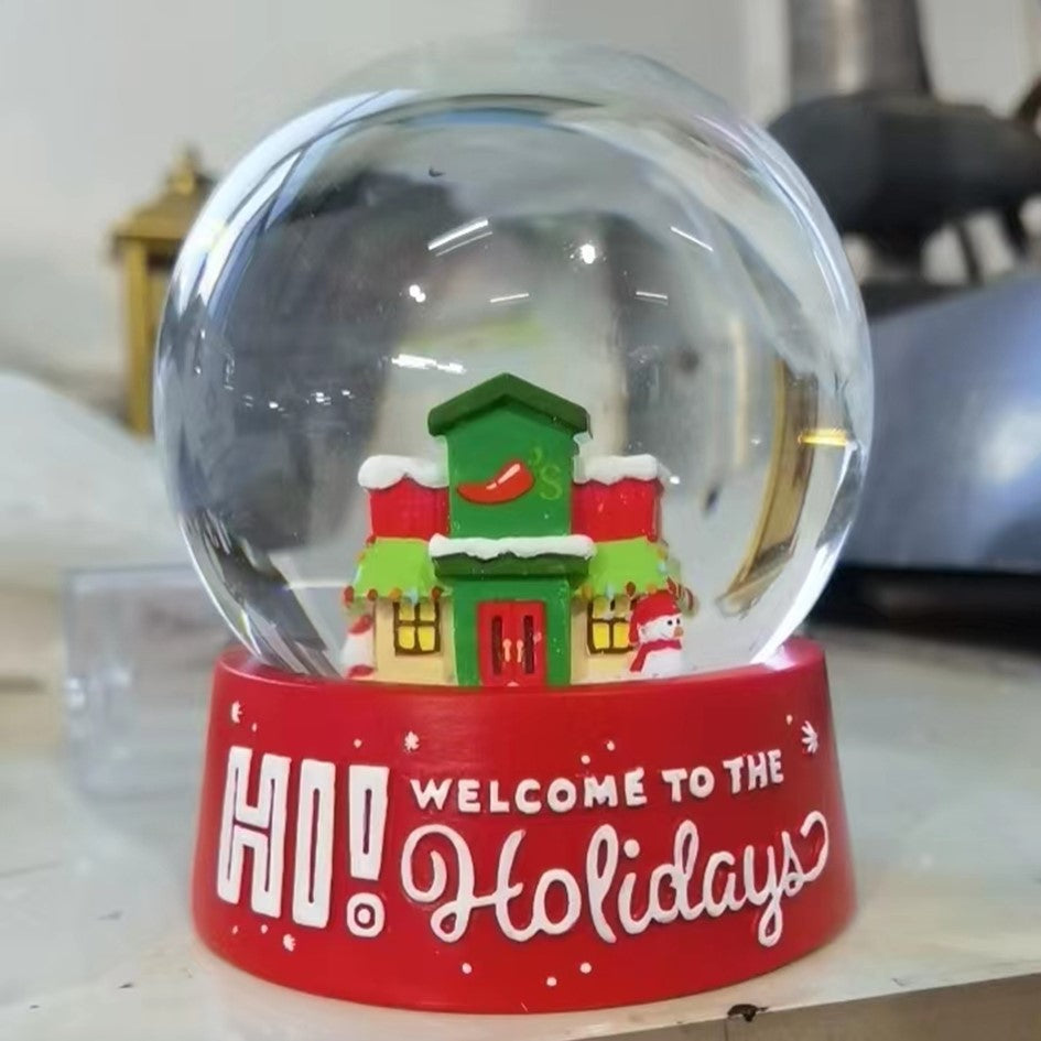 Custom Christmas Snow Globe - Shipped By Sea - Seasonal Branded Gift view 2