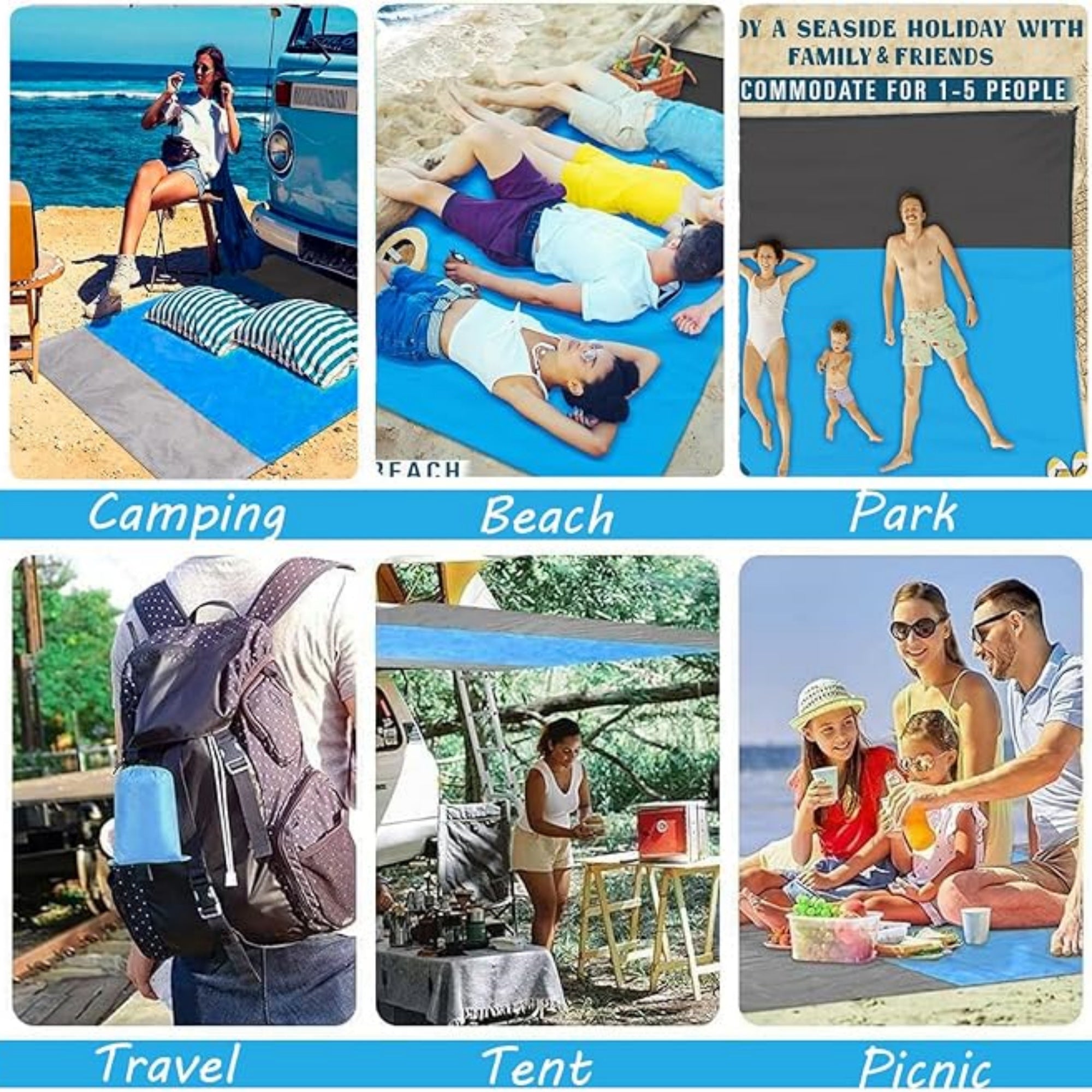 Extra Large Beach Mat Outdoor Blanket - Seasonal Branded Gift view 6