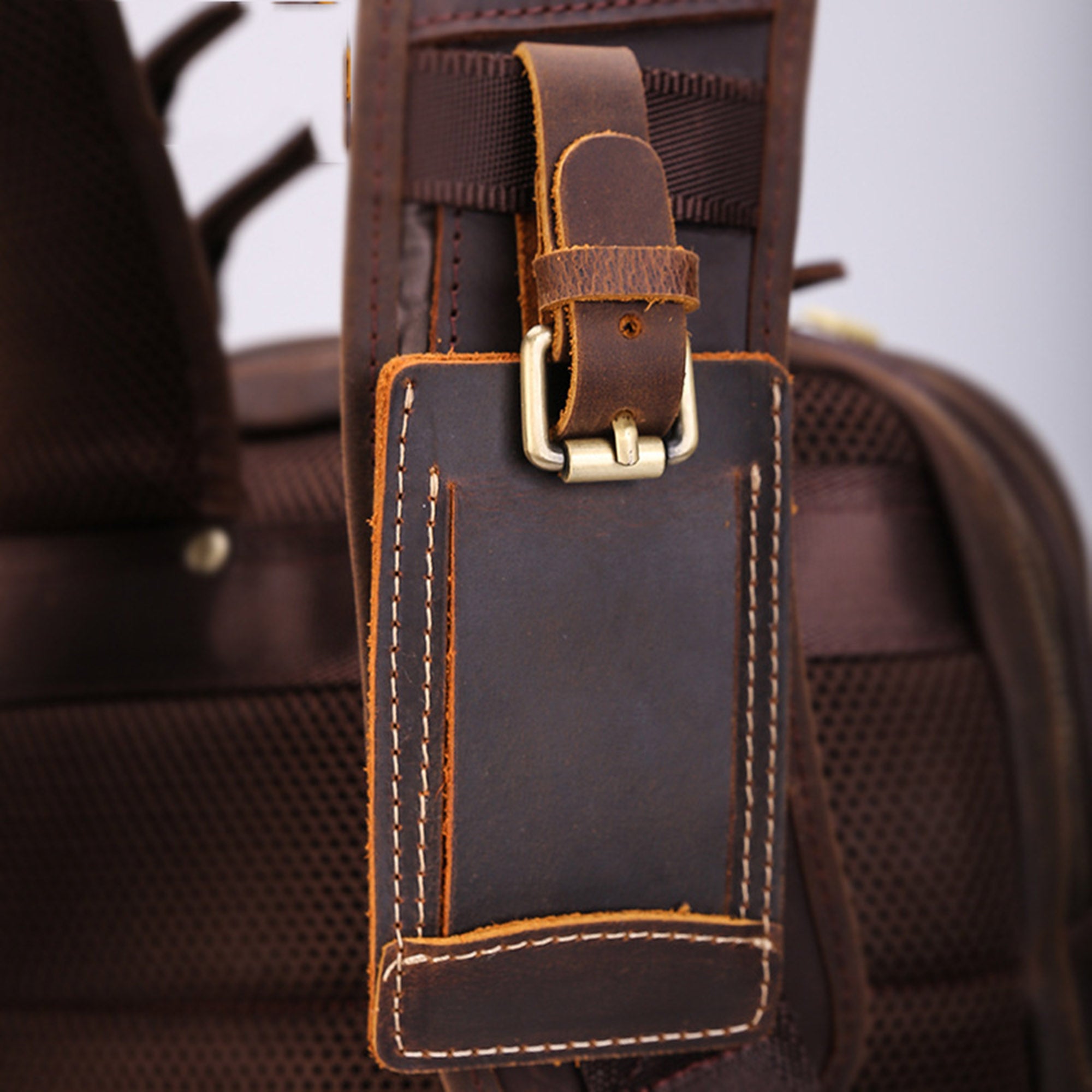 Debossed Top Grain Genuine Leather Baggage Tag (Gift Box is Optional) view 4