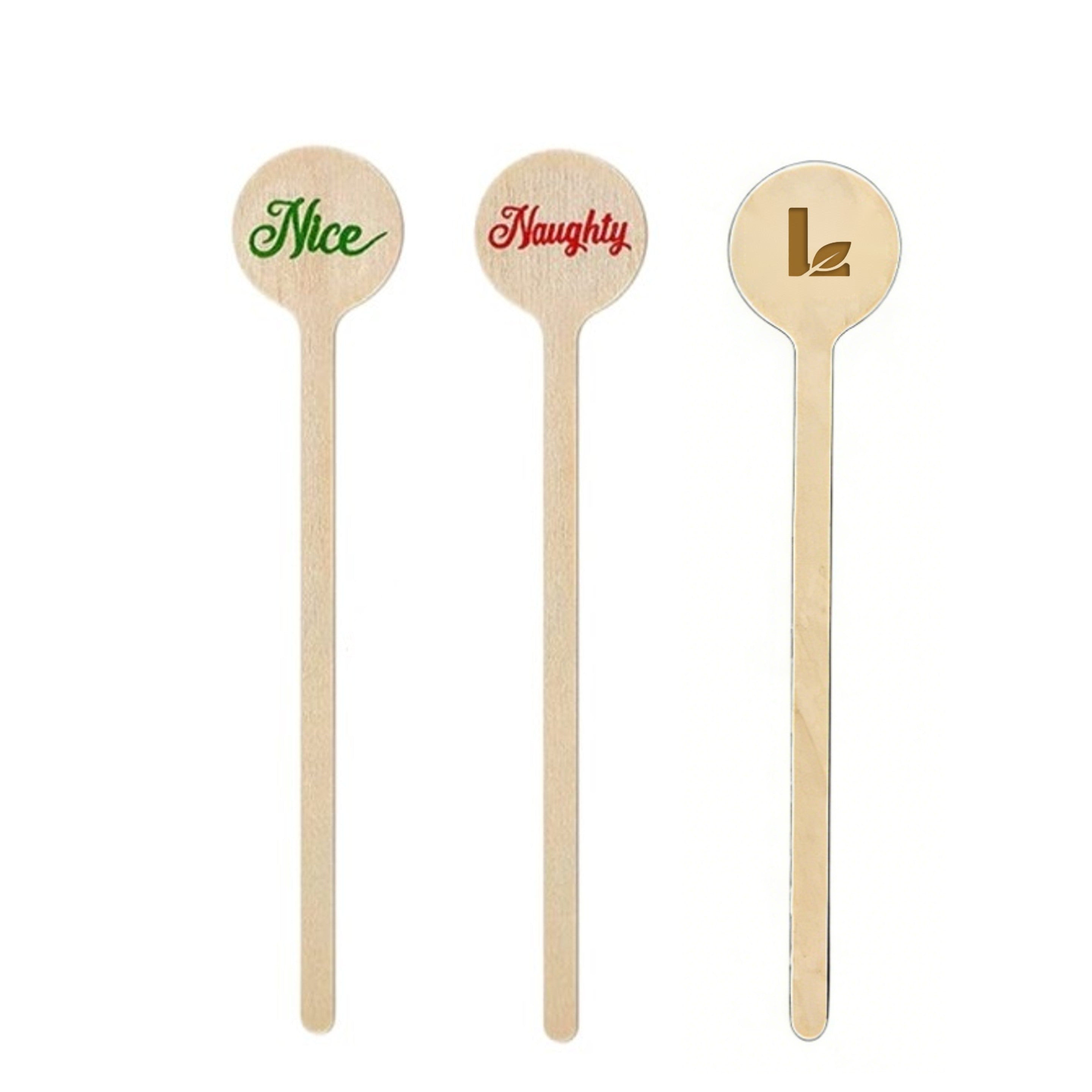 Wood Stirrer - Round Top - Sustainable Campaign Essential