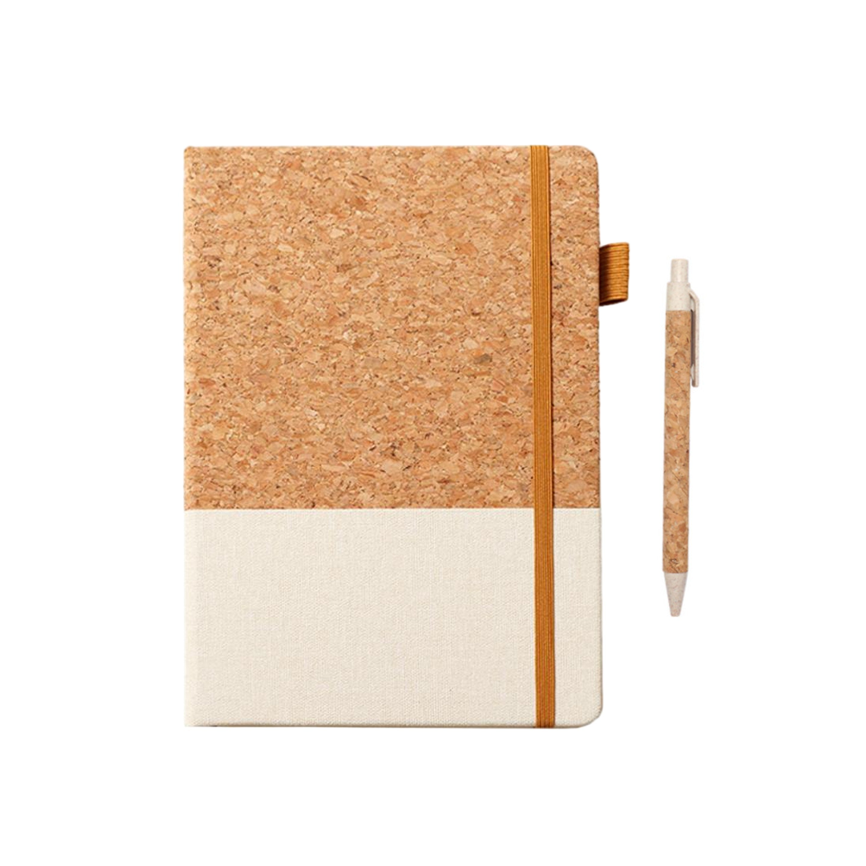 Cork Journal with Eco Pen - Ocean - Branded Office & Event Essential view 2